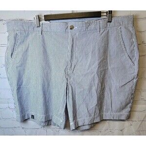 Crown & Ivy Men's Shorts Strip Seersucker Size 42 Motion Flex Crinkled Fabric 7'